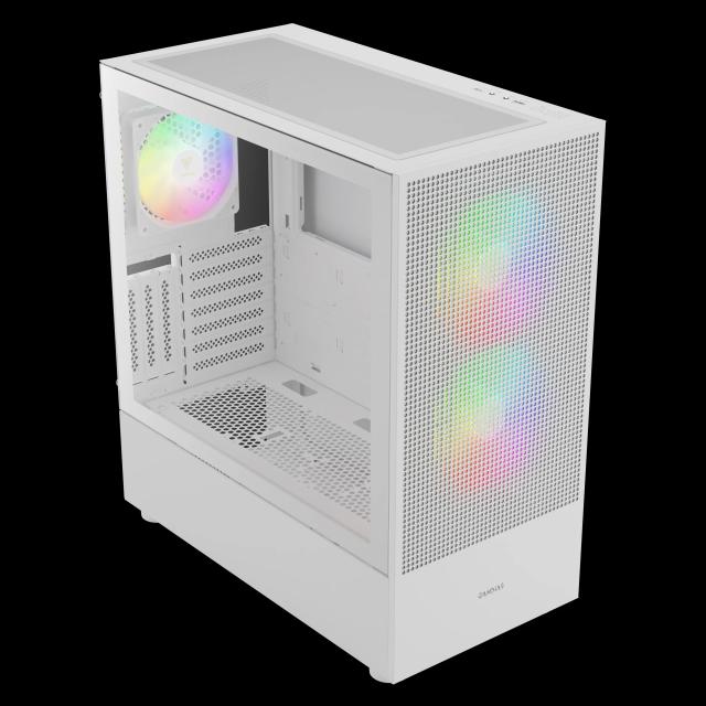 Кутия Gamdias TALOS E3 MESH ELITE White, Middle Tower, 1 x USB 3.2 Gen 2 Type-C, 1 x USB 3.0, EATX, ATX, mATX, Mini-ITX