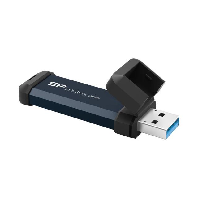 Външен SSD Silicon Power MS60 250GB, Blue, USB-A 3.2 Gen2