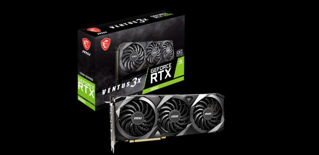 Видео карта MSI Nvidia GeForce RTX 3060 VENTUS 3X 12G OC, 12GB GDDR6, 192-bit, PCIe 4.0, 3x DisplayPort 1.4a, HDMI 2.1, BULK