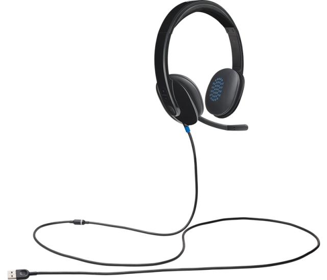 Слушалки Logitech H540, USB, Черни