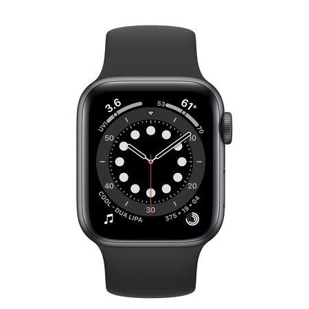 Часовник Apple Watch S6 GPS, 40mm Space Gray Aluminium Case with Black Sport Band - Regular