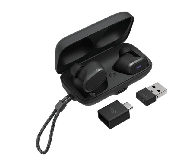 Слушалки Logitech Zone True Wireless-GRAPHITE-2.4GHZ/BT-PLUGC-EMEA-BTC