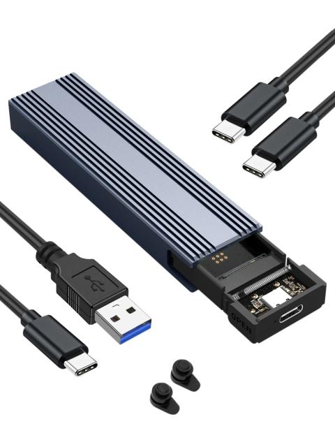 Кутия VCom M.2 NVMe M/B key - 10Gbps USB3.1 Type-C/A