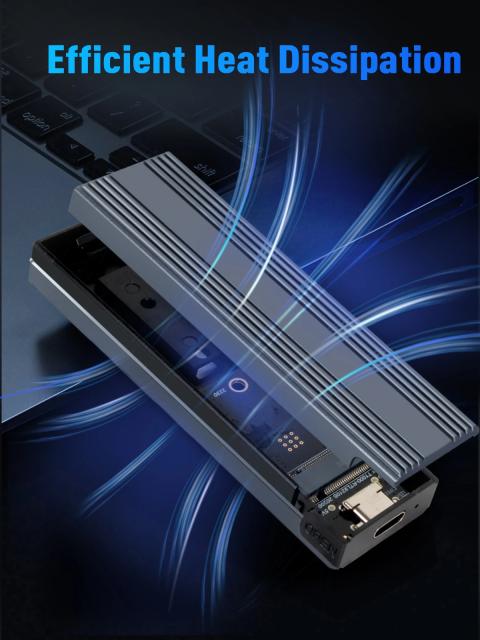 Кутия VCom M.2 NVMe M/B key - 10Gbps USB3.1 Type-C/A