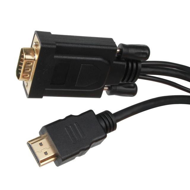 Кабел VCom HDMI (м) към VGA (м), 1.8m