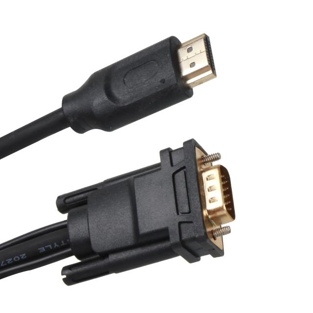 Кабел VCom VGA (м) към HDMI (м), 1.8m