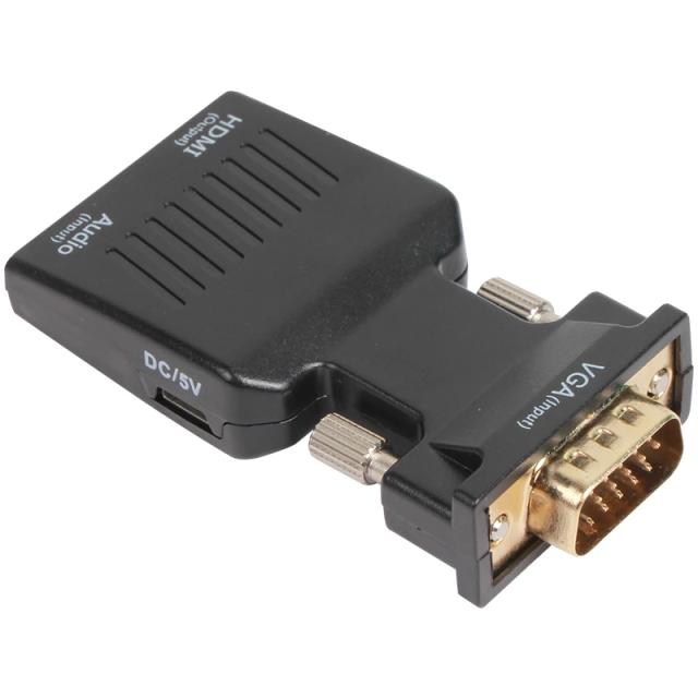 Адаптер VCom VGA (м) към HDMI (ж) with Audio