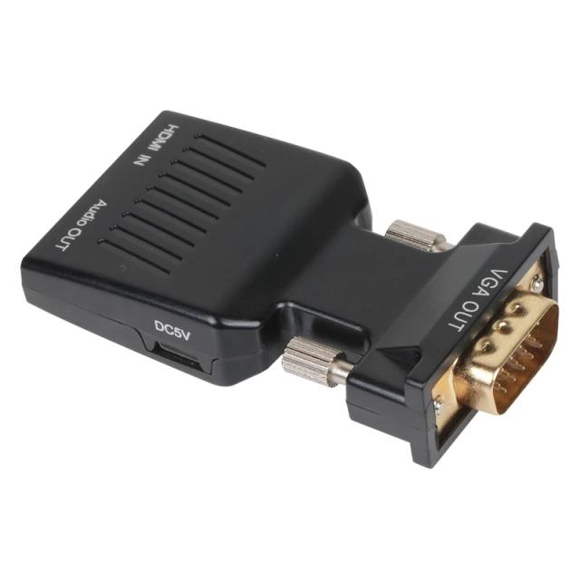 Адаптер VCom HDMI (ж) with Audio към VGA (м)  