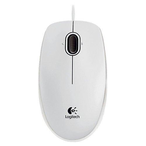 Мишка Logitech B100 Optical Mouse for Business, бяла