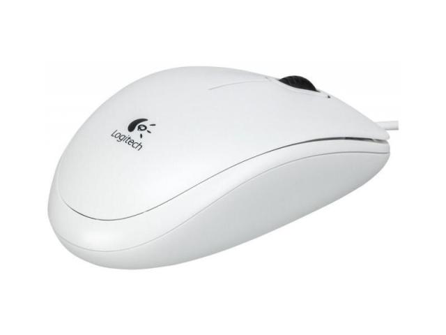 Мишка Logitech B100 Optical Mouse for Business, бяла