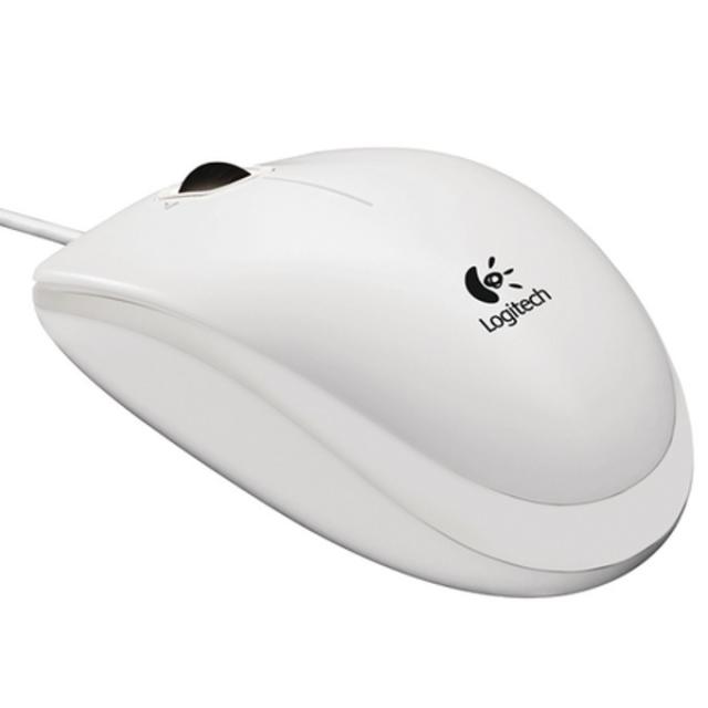 Мишка Logitech B100 Optical Mouse for Business, бяла