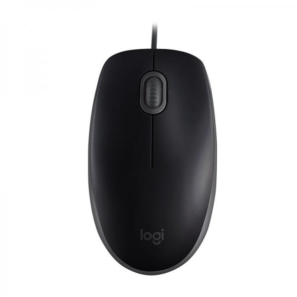 Мишка Logitech B110 Silent, черен