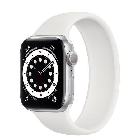 Часовник Apple Watch S6 GPS, 44mm Silver Aluminium Case with White Sport Band - Regular