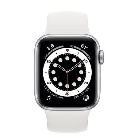 Часовник Apple Watch S6 GPS, 44mm Silver Aluminium Case with White Sport Band - Regular
