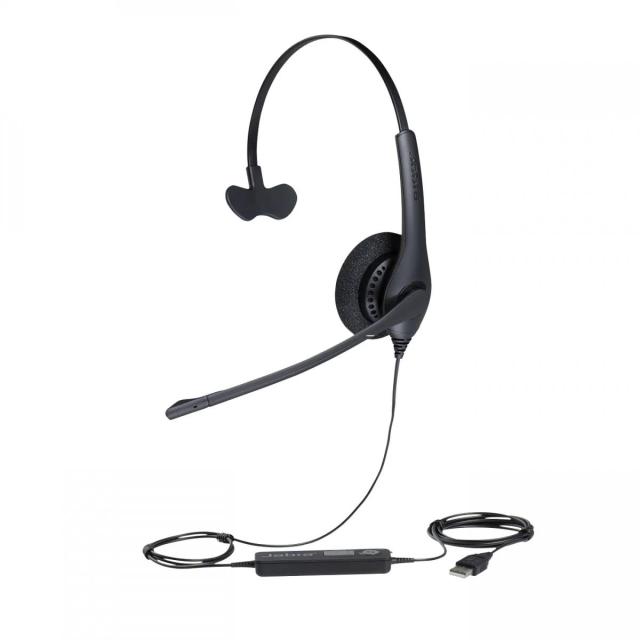 Слушалки Jabra BIZ 1500 Mono, микрофон, USB, черни