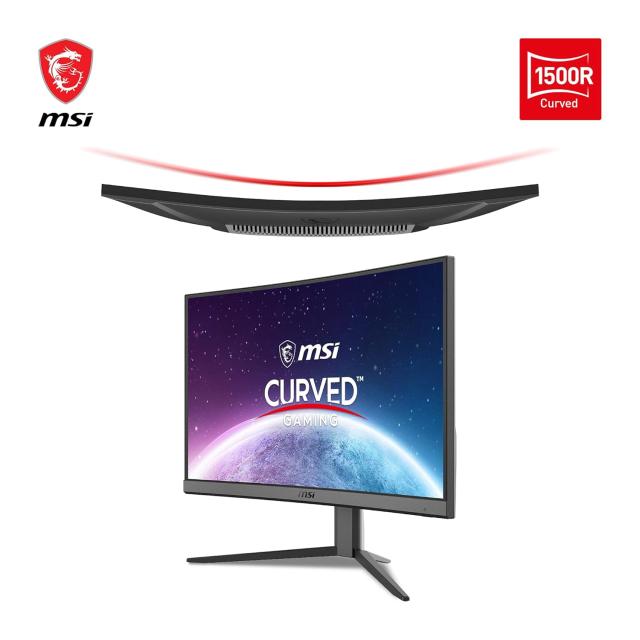 Монитор MSI G24C4 E2, 23.6" (59.94cm) Curved VA панел, 180Hz, Full HD, 1ms, 250cd/m2, HDMI, DP