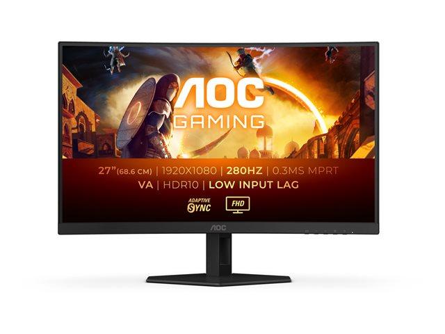 Монитор AOC C27G4ZXE, 27" (68.58cm) VA панел, 280Hz, Full HD  Curved 1500R, 0.3ms, 80 000 000:1, 300cd/m2, HDMI, DP