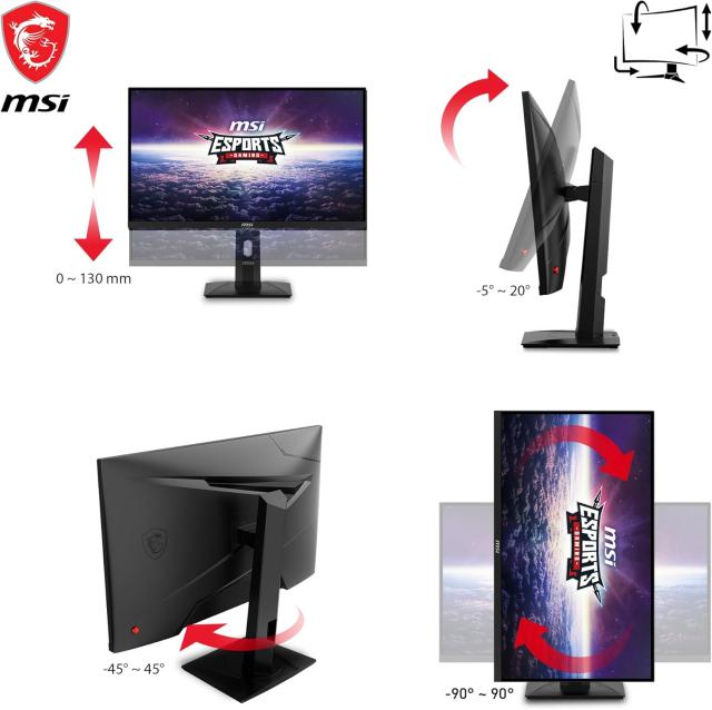 Монитор MSI G274QPX, 27" (68.58 cm), WQHD, IPS, 240Hz, 1ms, G-sync compatible, 1x Type-C, 2x HDMI, 1x DP
