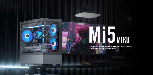 Кутия 1stPlayer MIKU Mi5 Black, Mini Tower, 1 x USB 3.0, 1 x USB 2.0, mATX, Mini-ITX