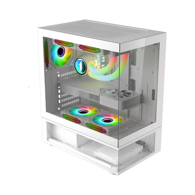 Кутия 1stPlayer MIKU Mi7-A White, Middle Tower, 1 x USB 3.0, 1 x USB 2.0, ATX, mATX, Mini-ITX