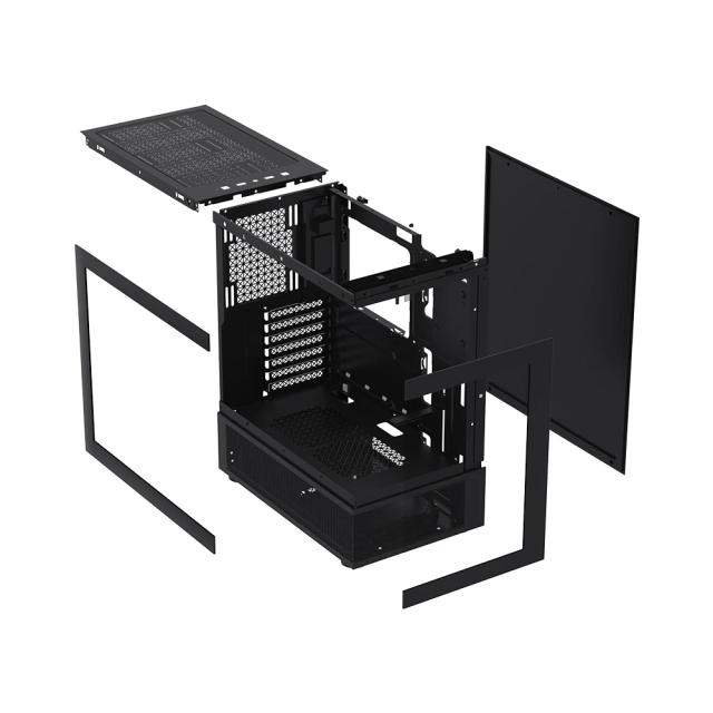 Кутия 1stPlayer MIKU Mi7-A Black, Middle Tower, 1 x USB 3.0, 1 x USB 2.0, ATX, mATX, Mini-ITX