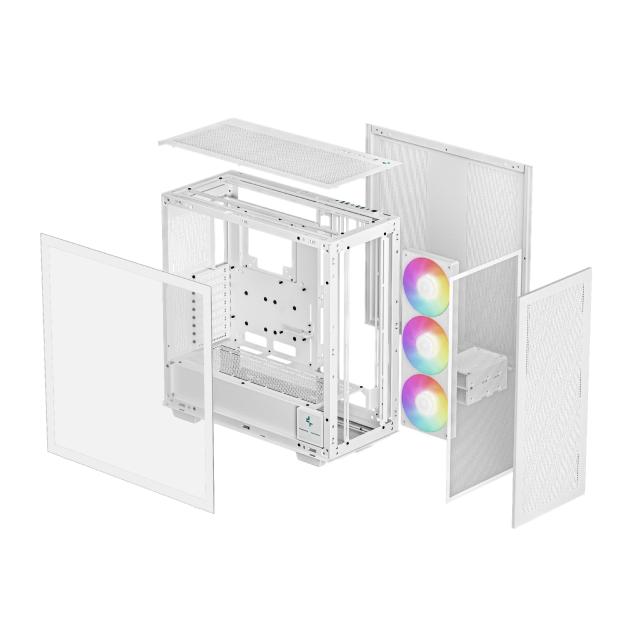 Кутия DeepCool MORPHEUS White, Big Tower, 1 x USB 3.1 Type-C, 4 x USB 3.0, EATX, ATX, mATX, Mini-ITX