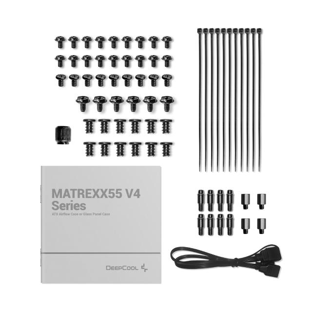 Кутия DeepCool MATREXX 55 MESH V4 C, Middle Tower, 1 x USB 3.1 Type-C, 1 x USB 3.0, ATX, mATX, Mini-ITX