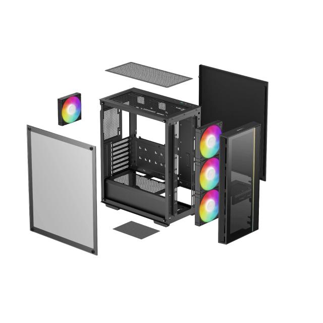 Кутия DeepCool MATREXX 55 V4 C, Middle Tower, 1 x USB 3.1 Type-C, 1 x USB 3.0, ATX, mATX, Mini-ITX