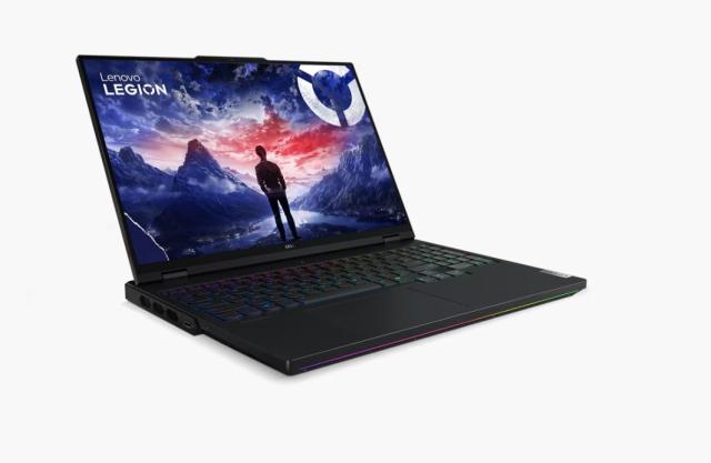 Лаптоп Lenovo Legion Pro 7 16IRX9H, Intel Core i9-14900HX 24C (2.2/5.8GHz, 24MB Cache), 16" (40.64cm) WQXGA IPS 240Hz Anti-Glare, NVIDIA GF RTX 4080 12GB, 32GB DDR5, 1TB SSD NVMe, HDMI 1x Thunderbolt 4, Free DOS