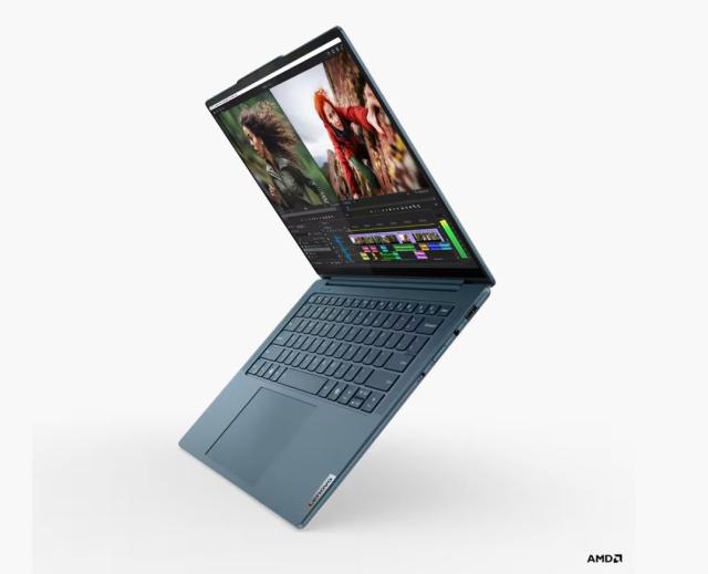 Лаптоп Lenovo Yoga Pro 7 14AHP9, AMD Ryzen 7 8845HS 8C (3.8/5.1GHz, 16MB Cache), 14.5" (36.83cm) WQXGA 90Hz IPS Anti-Glare Display, NVIDIA GF RTX 3050 6GB, 16GB LPDDR5X, 1TB SSD NVMe, HDMI, 1x USB4, 1x USB 3.2 Gen 2 Type-C, Free DOS