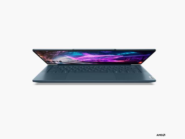 Лаптоп Lenovo Yoga Pro 7 14AHP9, AMD Ryzen 7 8845HS 8C (3.8/5.1GHz, 16MB Cache), 14.5" (36.83cm) WQXGA 90Hz IPS Anti-Glare Display, NVIDIA GF RTX 3050 6GB, 16GB LPDDR5X, 1TB SSD NVMe, HDMI, 1x USB4, 1x USB 3.2 Gen 2 Type-C, Free DOS