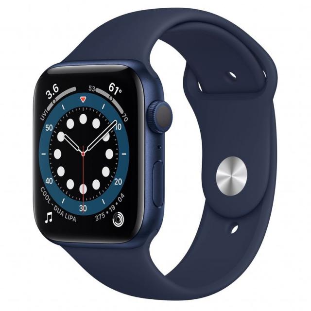Часовник Apple Watch S6 GPS, 44mm Blue Aluminium Case with Deep Navy Sport Band - Regular