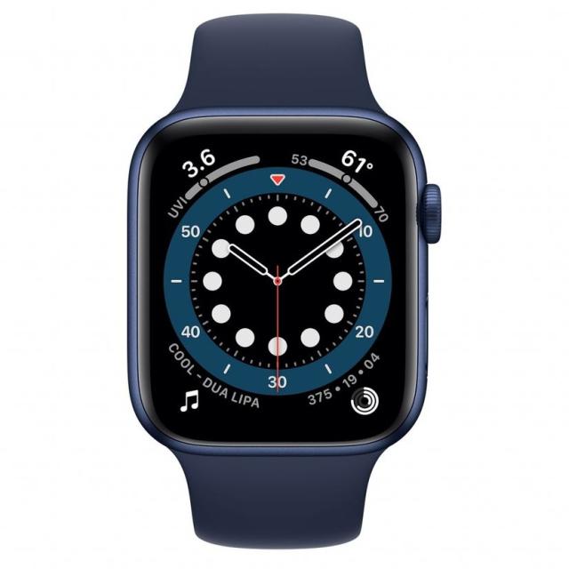 Часовник Apple Watch S6 GPS, 44mm Blue Aluminium Case with Deep Navy Sport Band - Regular