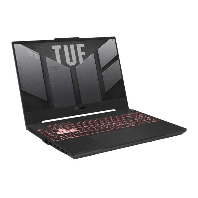 Лаптоп Asus TUF Gaming A15 FA507NUR-LP083, AMD Ryzen 7 7435HS 8C (3.1/4.5GHz, 16MB Cache), 15.6" (39.62cm) Full HD IPS 144Hz Anti-Glare Display, NVIDIA GF RTX 4050 6GB, 16GB DDR5, 512GB SSD NVMe, HDMI, 2x USB 3.2 Gen 2 Type-C, Free DOS