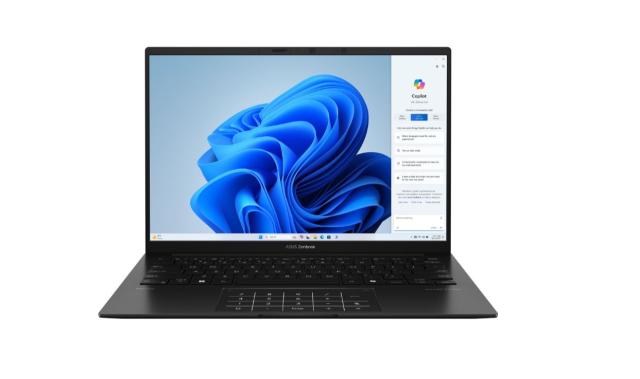 Лаптоп Asus Zenbook 14 UM3406HA-QD092, AMD Ryzen 7 8840HS 8C (3.3/5.1GHz, 16MB Cache), 14" (35.56cm) WUXGA OLED 400nits Glare Display, 16GB LPDDR5X, 512GB SSD NVMe, HDMI, 1x USB4 Gen 3 Type-C, 1x USB 3.2 Gen 2 Type-C, Free DOS