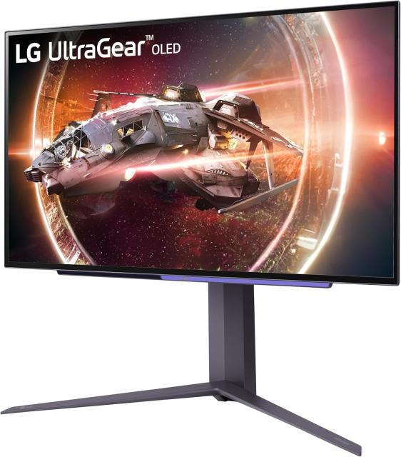 Монитор LG 27GS95QE-B, 26.5" (67.31cm) OLED панел, 240Hz, QHD, 0.03ms, 275cd/m2, HDMI, DP, USB Hub