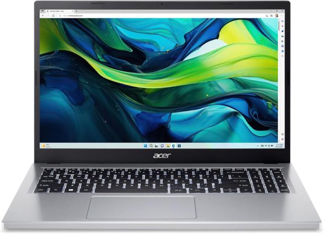 Лаптоп Acer Aspire Go 15 AG15-31P-30AZ, Intel Core i3-N305 8C (1.8/3.8GHz,  6MB Cache), 15.6" (39.62cm) Full HD IPS Anti-Glare Display, 16GB LPDDR5, 512GB SSD NVMe, HDMI, 1x USB 3.2 Gen 2 Type-C, Free DOS