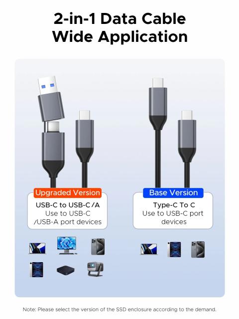 Кутия Orico M.2 NVMe/SATA M/B key, USB3.1 Type-C