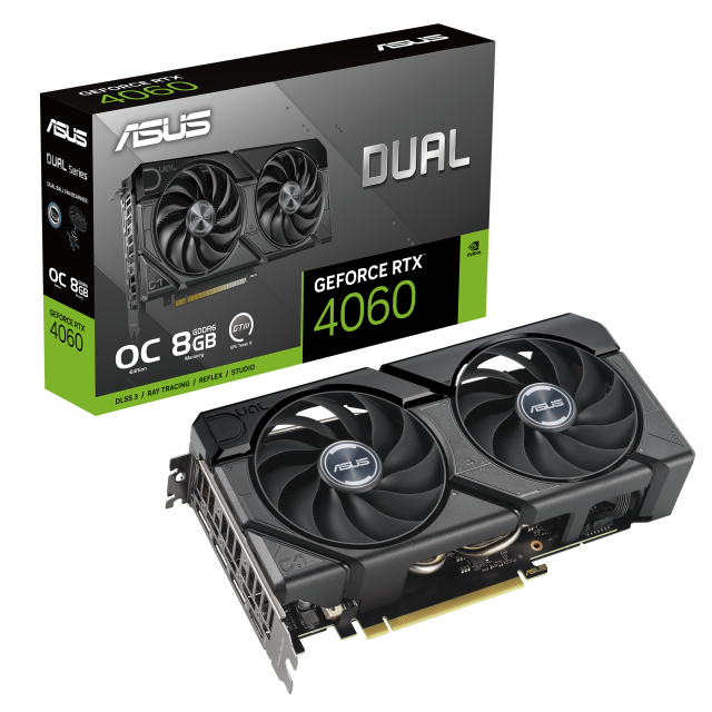 Видео карта ASUS DUAL GeForce RTX 4060 EVO OC 8GB GDDR6, 128-bit, HDMi, 3xDP