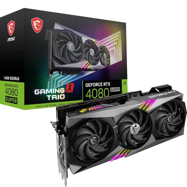 Видео карта MSI GeForce RTX4080 SUPER 16G GAMING X TRIO, 16GB GDDR6X, 256-bit, HDMI, 3x DP