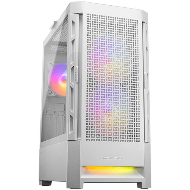 Кутия COUGAR DUOFACE RGB White, Mid Tower, 2 x USB 3.0, 1 x USB 2.0, Mini ITX / Micro ATX / ATX / E-ATX