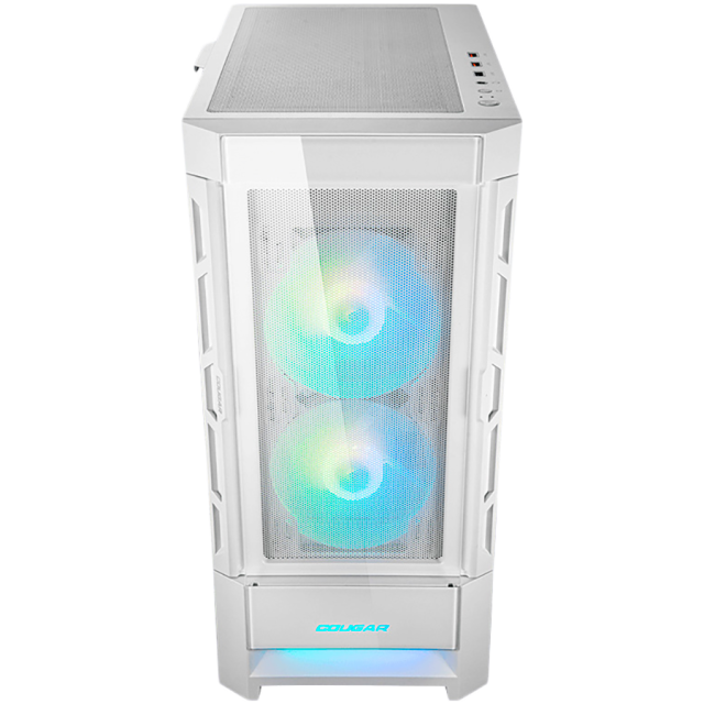 Кутия COUGAR DUOFACE RGB White, Mid Tower, 2 x USB 3.0, 1 x USB 2.0, Mini ITX / Micro ATX / ATX / E-ATX