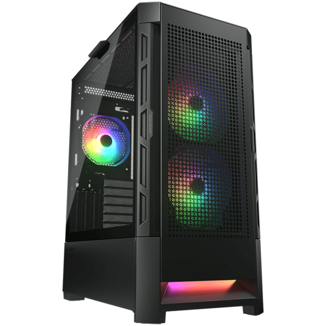 Кутия COUGAR Duoface RGB Black, Mid Tower, 2 x USB 3.0, 1 x USB 2.0, ATX Extended/ATX/Micro ATX/Mini-ITX/SSI CEB 