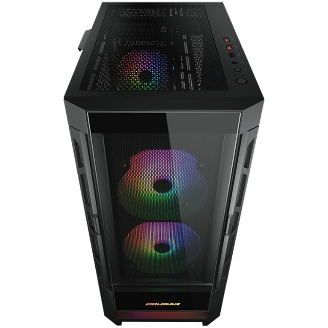 Кутия COUGAR Duoface RGB Black, Mid Tower, 2 x USB 3.0, 1 x USB 2.0, ATX Extended/ATX/Micro ATX/Mini-ITX/SSI CEB 