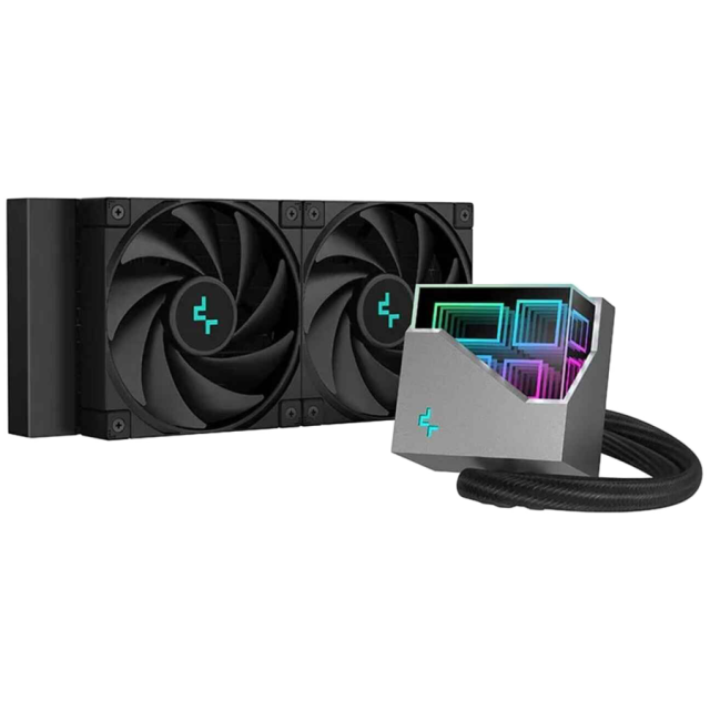 Охладител за процесор DeepCool LT520, 240mm CPU Liquid Cooler, Black, LGA2066/2011v3/2011/1700/1200/11x, sTRX4/sTR4/AM5/AM4