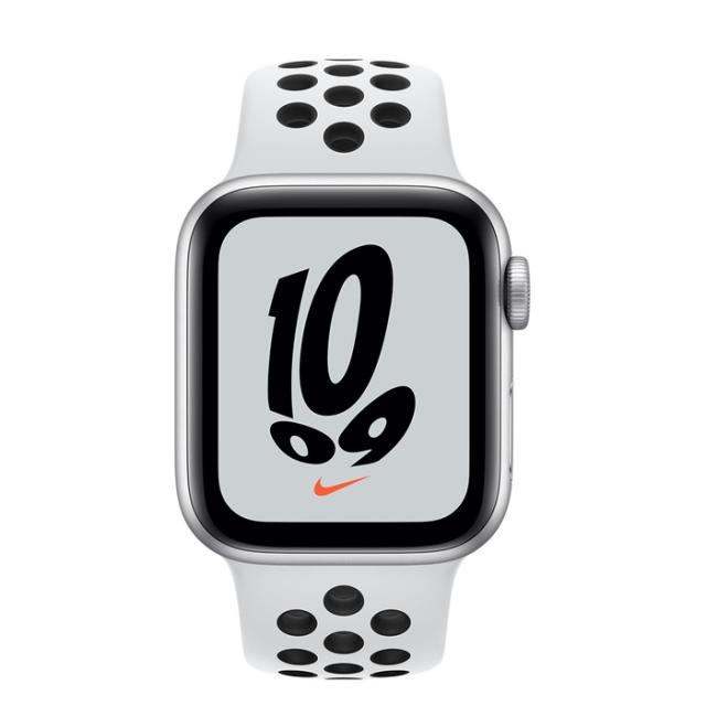 Часовник Apple Watch Nike SE (v2) GPS, 40mm Silver Aluminium Case with Pure Platinum/Black Nike Sport Band - Regular