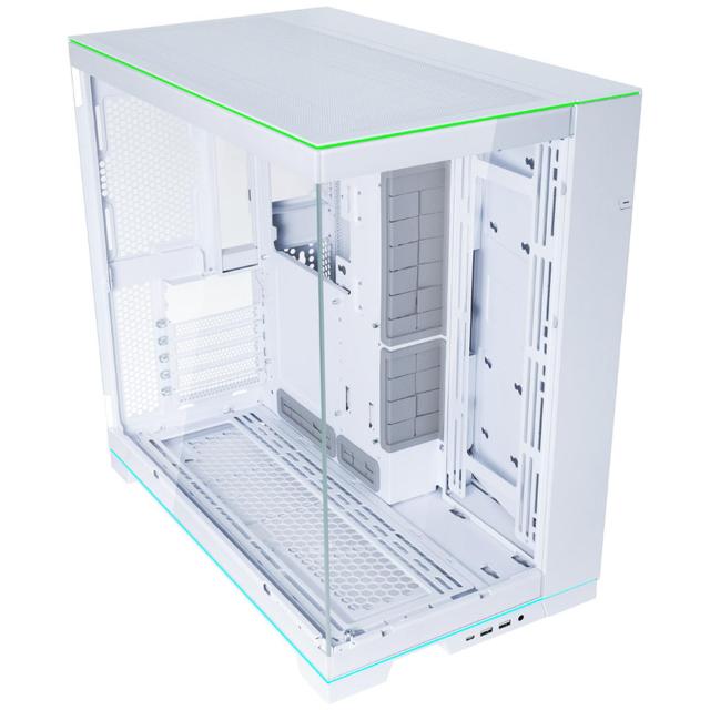 Кутия Lian Li PC-O11 Dynamic EVO RGB Mid-Tower, 2x USB 3.0, 1x USB 3.1 TYPE-C, 1x Audio, Tempered Glass, E-ATX/ATX /M-ATX/MINI-ITX, Бяла