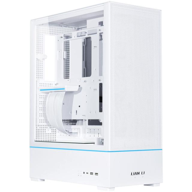 Кутия Lian-Li SUP01X White Mid-Tower, 2x USB 3.0, 1x USB 3.1 TYPE-C, Tempered Glass, ATX/M-ATX/ITX, Бяло