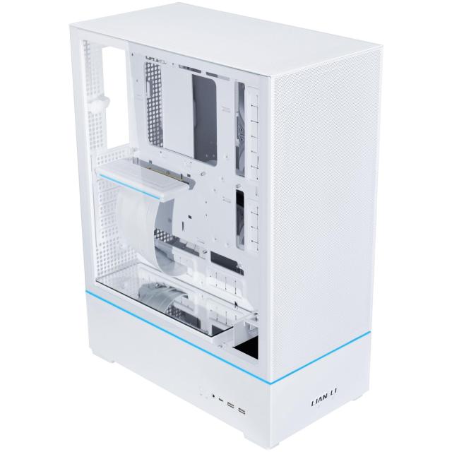 Кутия Lian-Li SUP01X White Mid-Tower, 2x USB 3.0, 1x USB 3.1 TYPE-C, Tempered Glass, ATX/M-ATX/ITX, Бяло