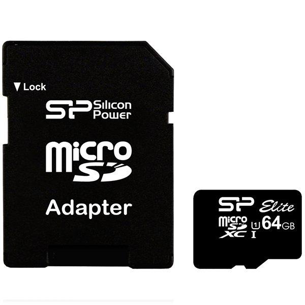 Карта памет Silicon Power Elite 64GB microSD Card, Class 10 UHS-1, up to 85/10 